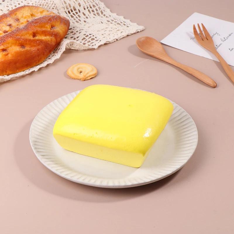 Sticky Squishy Toast Toy,Sticky Bread Squishy Toy,Toast Sliced Bread Stress Toys, Tricky Squeeze Gift for Christmas Birthday