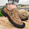 Fashion Spring Outdoor Men's Wear Resistant Hiking Shoes Genuine Leather Casual Shoes High Quality Platform Climbing Shoes Boots for Men