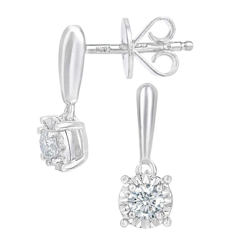 Boucles d'oreilles diamant unique