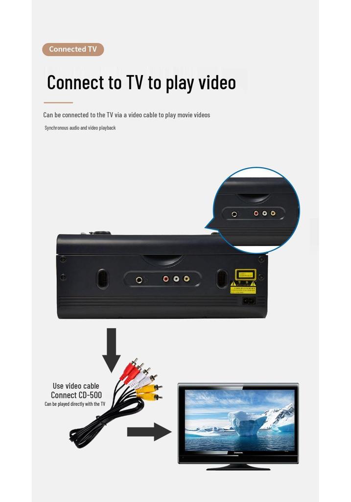 Panda CD-500 Nostalgic All-in-One CD/Tape/DVD Player & Recorder with Radio