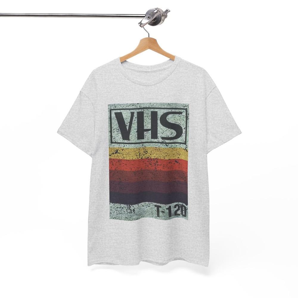 Retro Style VHS Logo Shirt Video Cassette Tee 90s Nostalgia Fashion Unisex Tee Unisex T-Shirt M