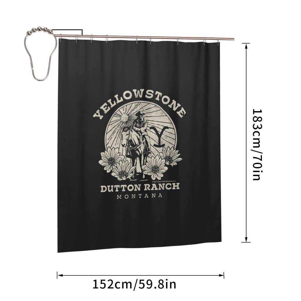 Yellowstone Dutton Ranch Shower Curtain Bathroom Polyester Waterproof Bath Curtains With Hooks