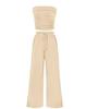 2026 European & American Fashion Casual Solid Color Bandeau Top and Pants Women's Set - Vacation Style