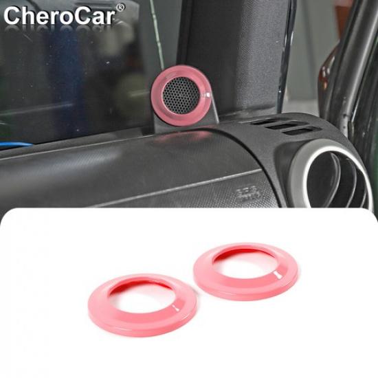 

A Pillar Speaker Decoration Cover Trim Stickers for Jeep Wrangler JK JKU 2007-14