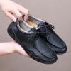 Fashion Handmade Leather Casual Men Shoes Design Sneakers Man Loafers Breathable Low Top Flat Shoes Driving Plus Size 38-48