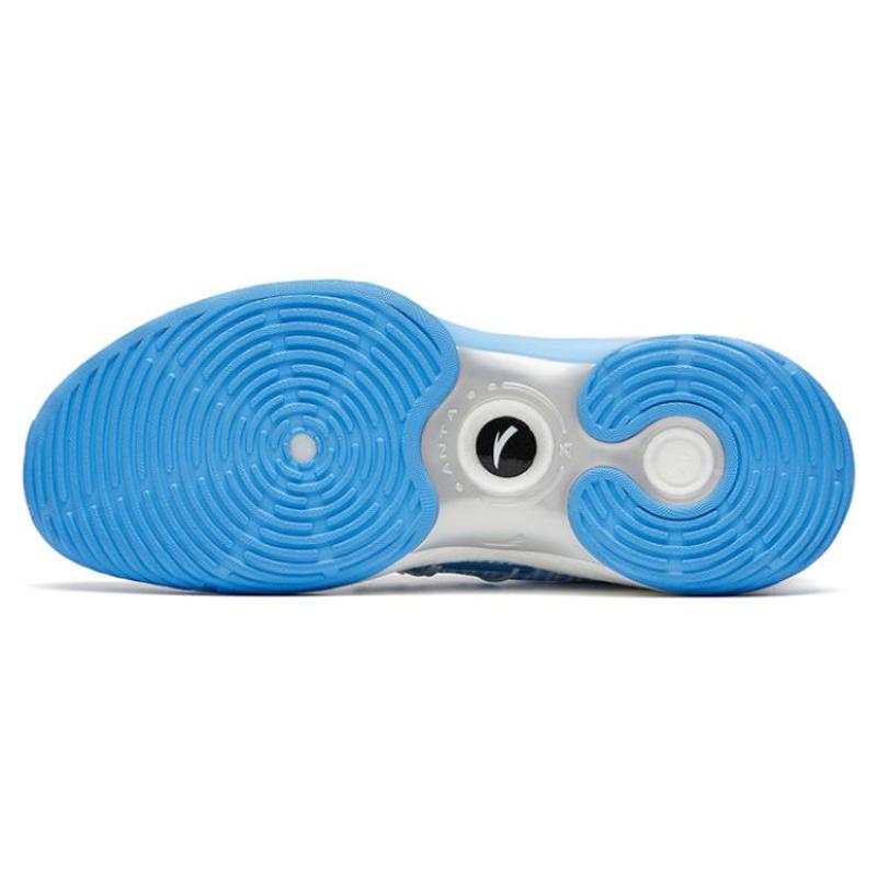 ANTA Basketball Shoes Men's Low top White/Blue Sneakers 912321105S-4