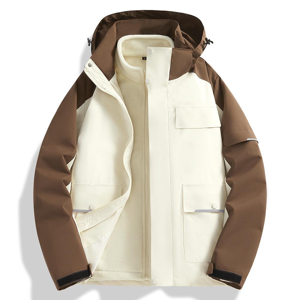 Winter Three-in-one Jacket Trendy Loose and Handsome Casual Jacket Men and Women Couples Top Jacket