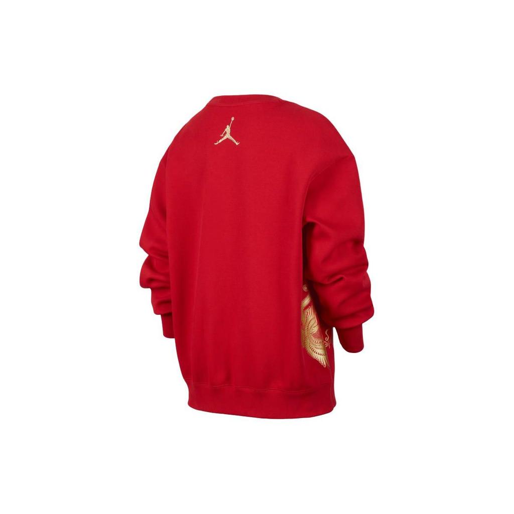 Jordan Digital Embroidery Knit Crewneck Sports Sweatshirt Kids Sweatshirt Red HJ8372-687