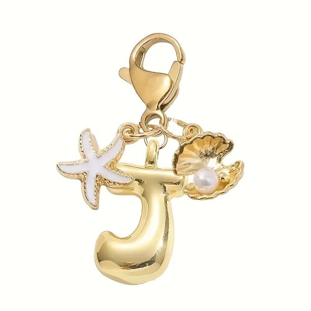 Retro 26 Letters Keychain Bubble Alphabet Initial Keyring Unique Backpack Pendant Daily Decor