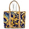Vintage Logo Tote Bag Duffle Bag Shoulder Bag Cotton Blue/yellow