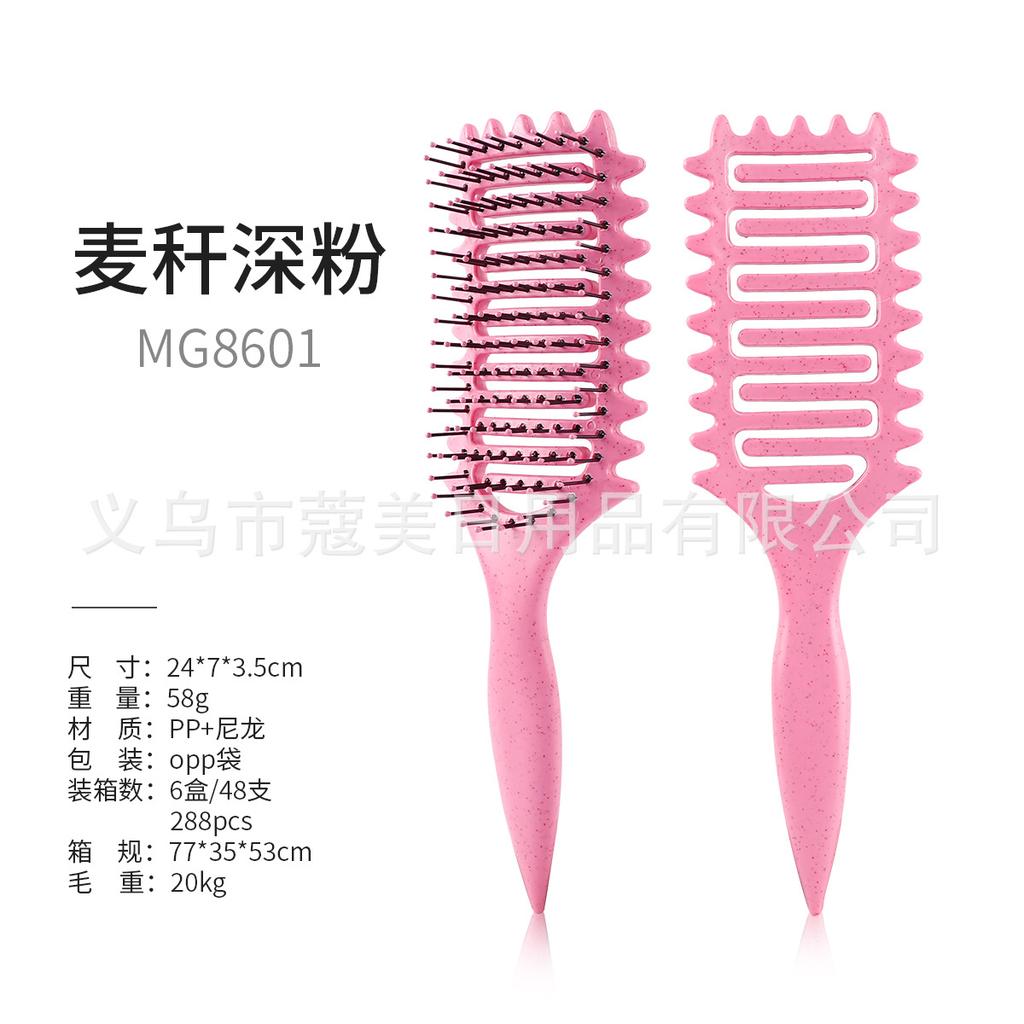 3 in 1 Curl Define Styling Brush Hollow Out Detangling Hair Brush Tangled Hair Comb Shaping Defining Curls Barber Styling Tools