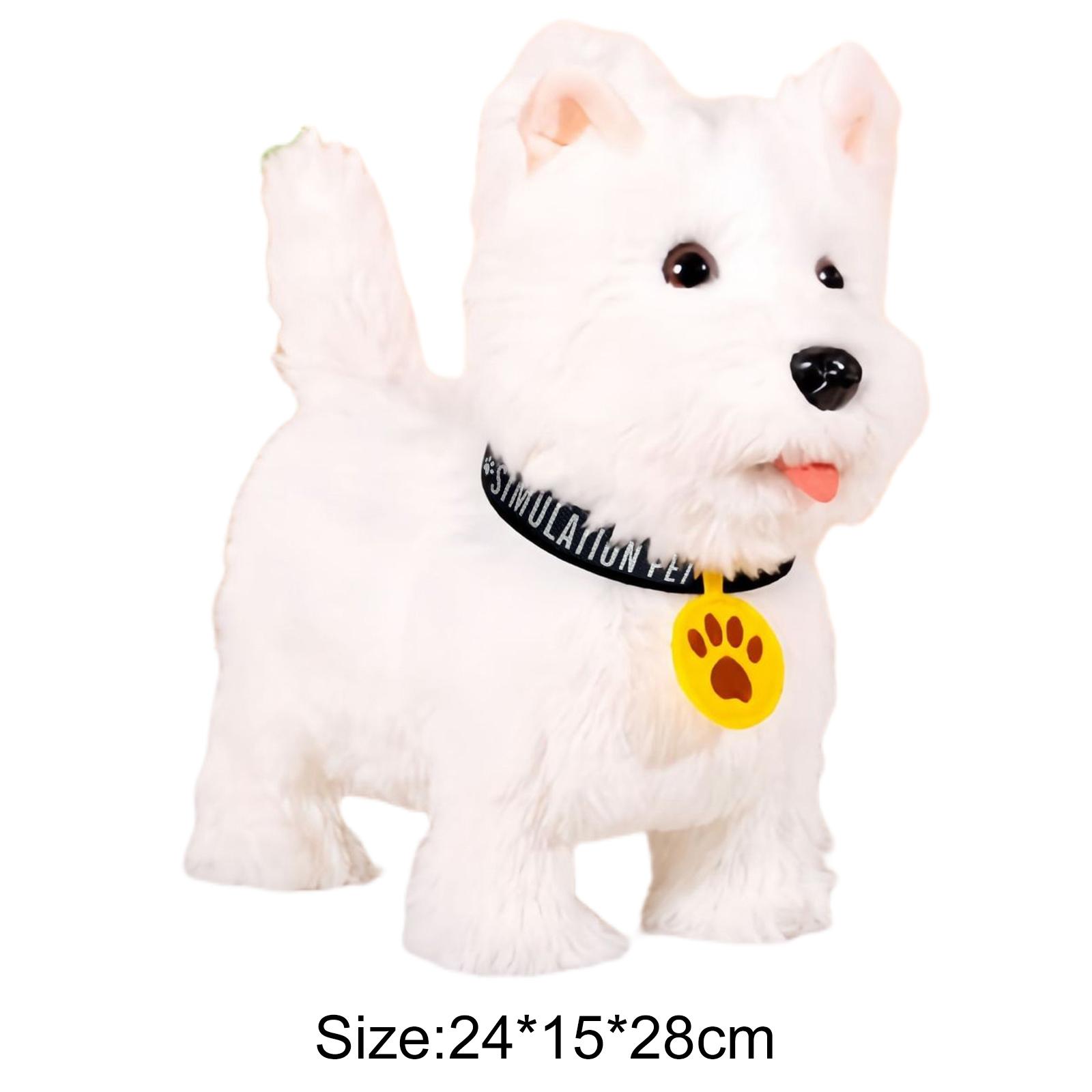 

Realistic Interactive Puppy Pet Dog Walking Barking & Tail Wagging Robot Dog Toy Cute Present Pet Gifts for 3+ Year Boys Girls белый