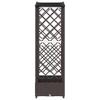 Elevated Planter with Trellis and Hanging Roof Brown 163 X 40 X 126 Cm PP