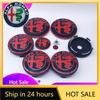 Autostickers Voor 11 Stuks/Set Zwarte Stuurwiel Embleemkapjes Compatibel met Alfa Romeo T60 060 Giulia Stelvio Mito Fr