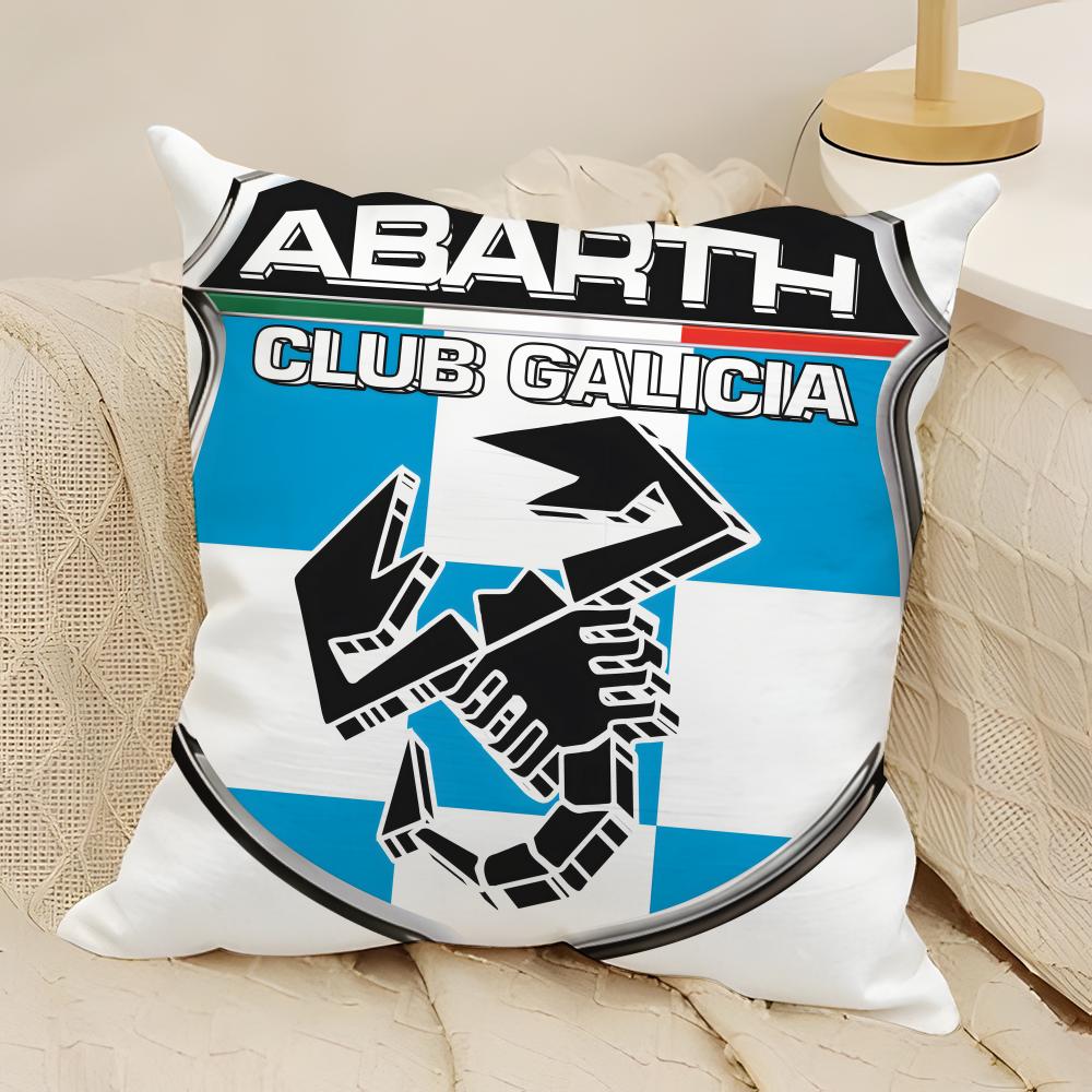 Coole Cartoon-Skorpion A-Abarth Kissenbezug Natürlicher Leinen Doppelseitiger Druck Sofa Heimdekoration Kissenhülle