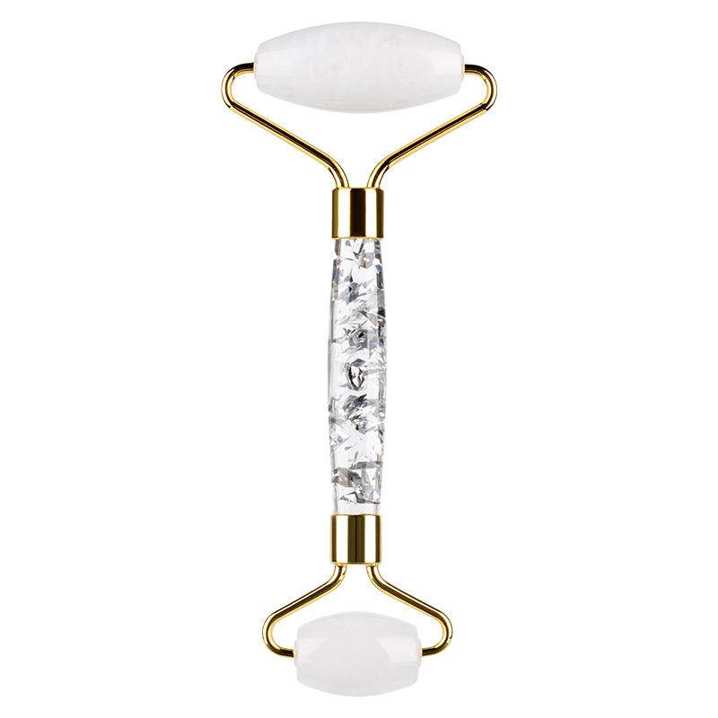 Gouache Stone Acrylic Jade Roller Massager For Face Natural Rose Quartz Face Roller Jade Massager Quartz Facial Massage Tool New