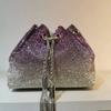 2026 Womens Crystal-Embellished Crossbody Bag Fringe Detail Small Square Shoulder No Top Handle