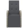 319538 vidaXL Chaises de jardin inclinables coussins 2pcs Gris Résine tressée