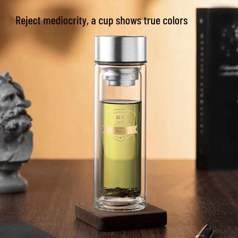 Fuguang Mingyi Antibacterial Double-Layer Borosilicate Glass Cup