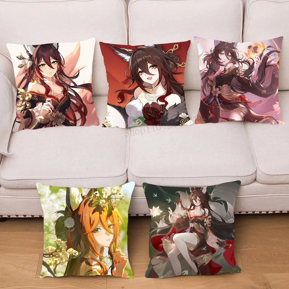 Animated Fugue From Honkai Star Rail Pillow Case Fashion Square Pillowcase Bedroom Sofa Room Ins Decoration Leisure