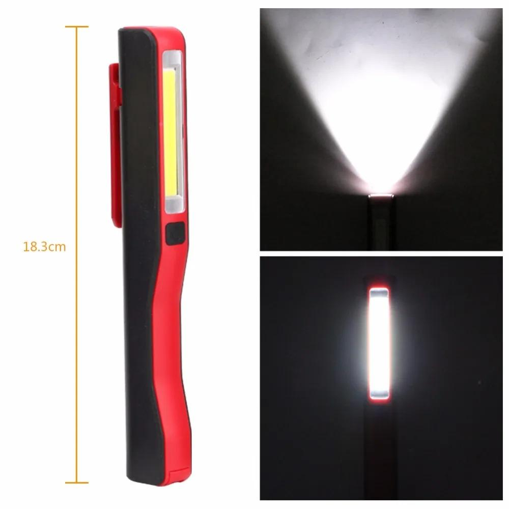 Powerful COB LED Work Light Car Multifunction Lamp Magnetic Mini USBRechargeable Pen Clip Torch Flashlight Work Lnspection Light