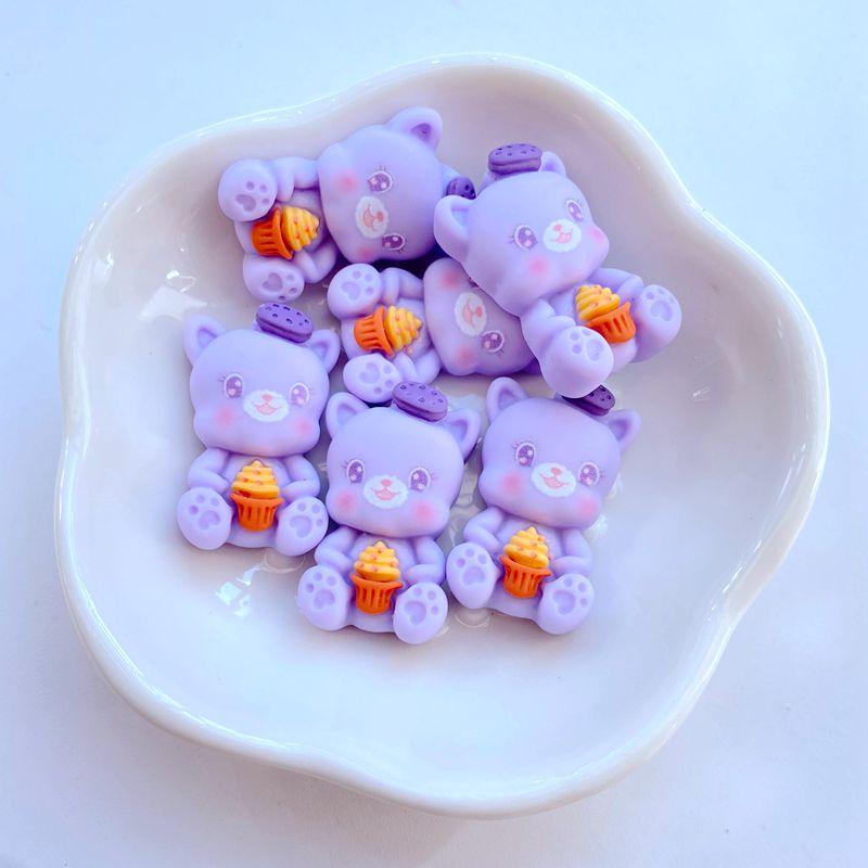 10Pcs New Cute Resin Cartoon Small Rabbit Bear Series Flat Back Fit Phone Deco Parts Embellishments for Hair Bows Accessories