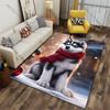 Husky puppy winter holiday warmth carpet Yoga living room room decor children's crawling mat doormat area rug games mat