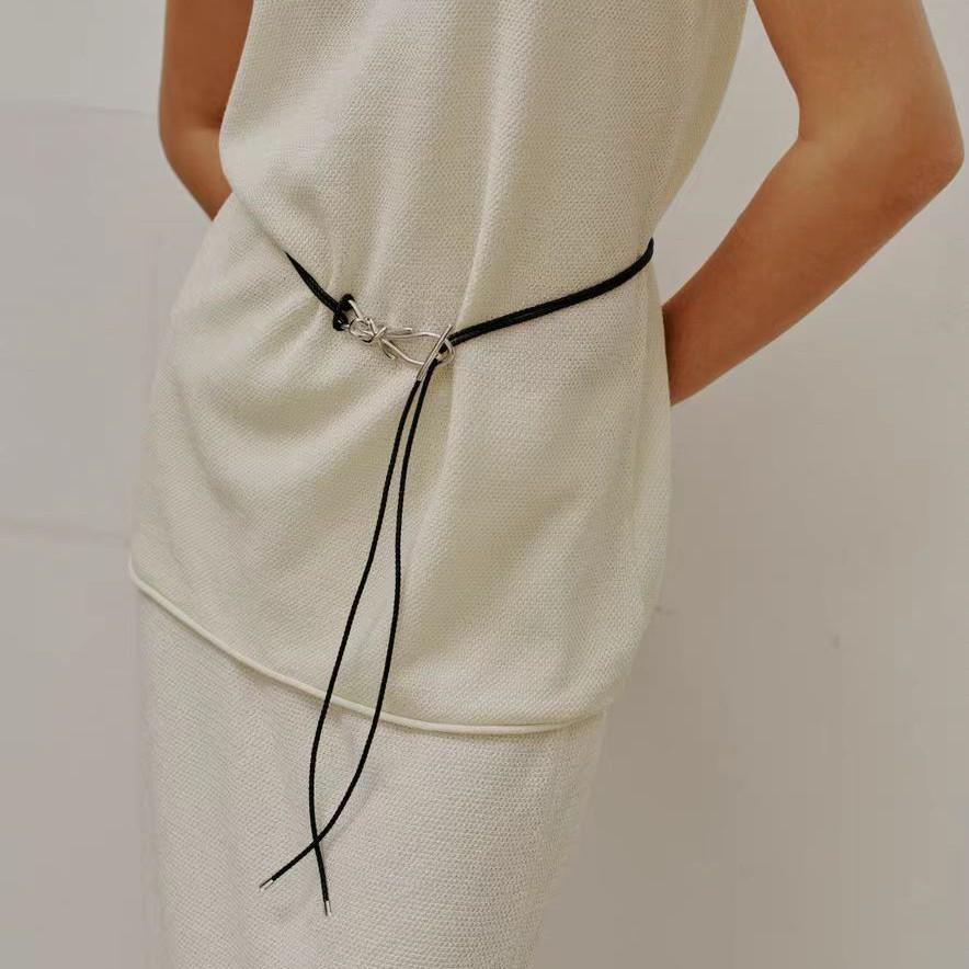 

Шикарная цепочка на талию из воловьей кожи с узлом из веревки для женщин - роскошный, стильный и универсальный ремень Waist Chain