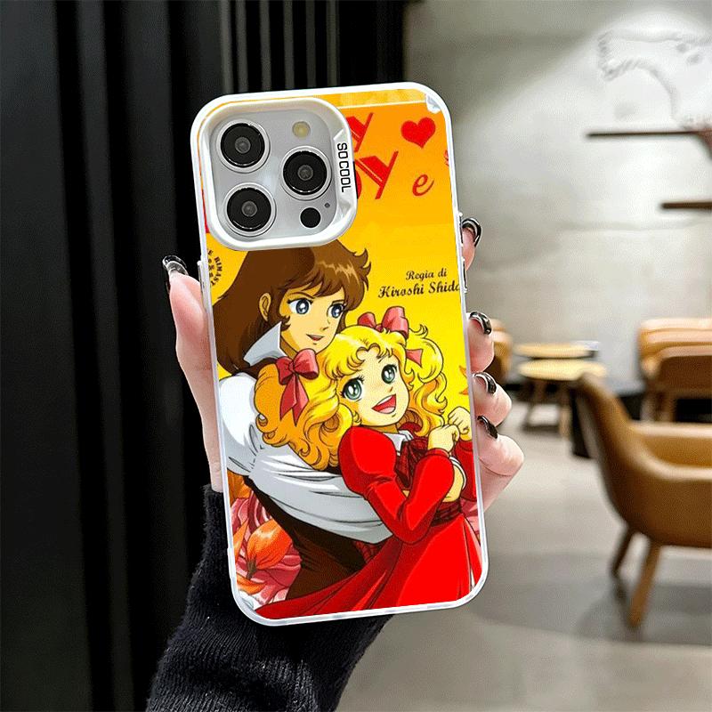 Candy 90s Cartoon Shockproof Phone Case for iPhone 17 Air 16 16E 15 Pro Max 14 Plus 13 Mini 12 Back Cover Anti Fall Fundas