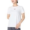 Under Armour Letter Logo Print Round Neck Pullover Short Sleeve T-Shirt Women T-Shirts White 1383648-100