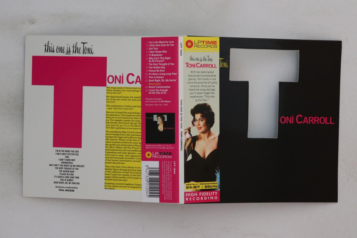 

CD TONI CARROLL This One Is The Toni LPT1204 LPTIME 2012 Spain Obi Jazz Used