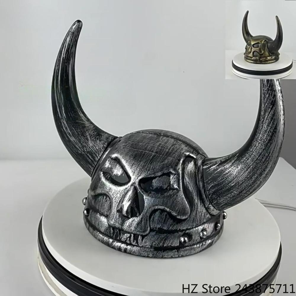 Viking Helmet with Horns for Adult, Medieval Viking Hat Halloween Cosplay