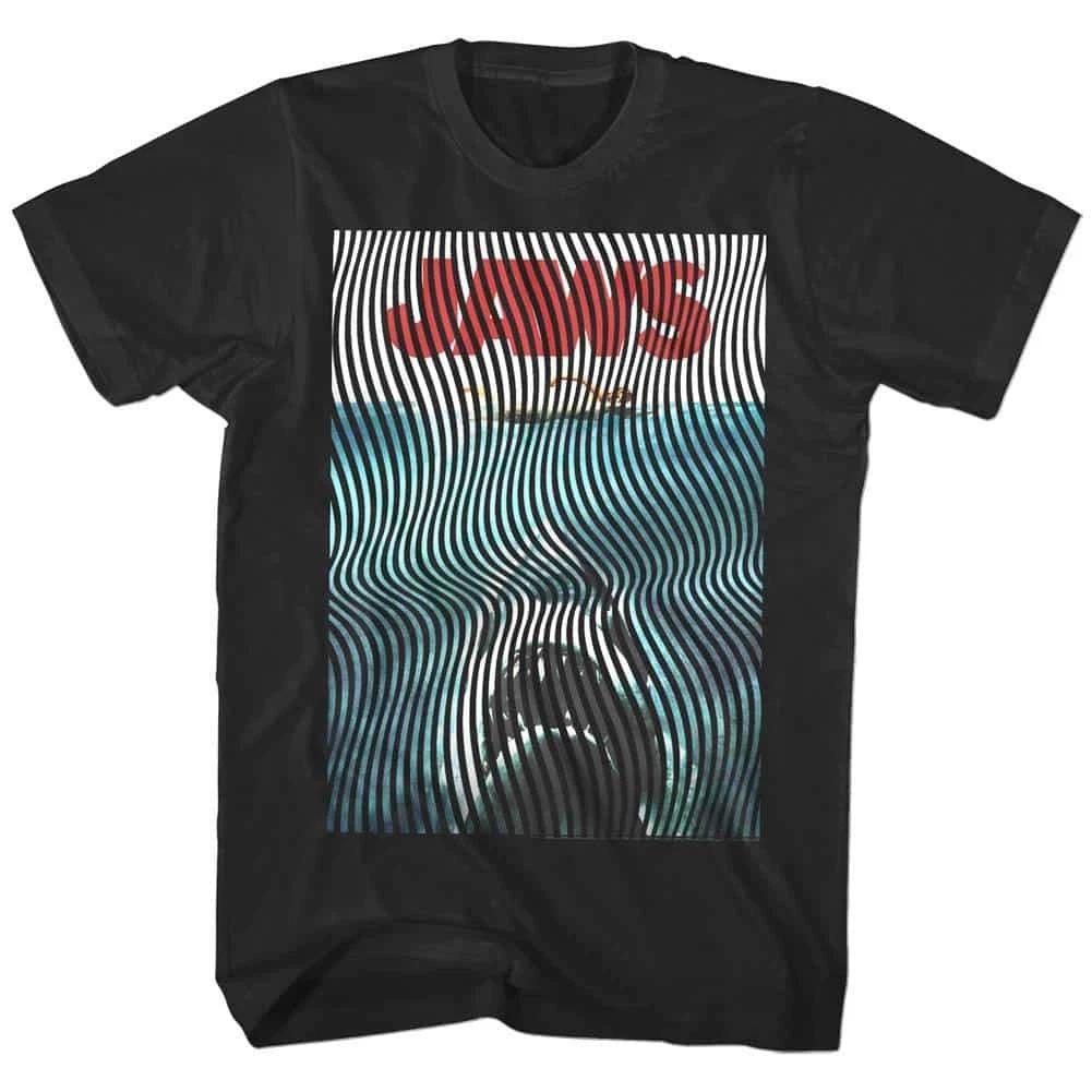 Jaws Shark Retro Lines Men s T Shirt XL