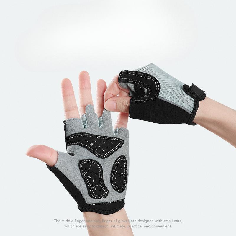 Children's Half finger Cycling Gloves  Non Slip Wear Resistant Outdoor Balance Bike Bicycle Wheel Skating, Climbing Horizontal Bar Sports Gloves