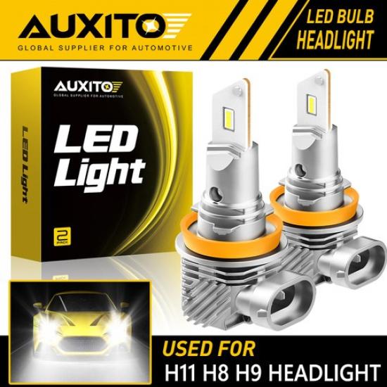 Auxito LED Headlight H11 Low Beam Bulb Canbus Kit 30000LM 6000K Ultra Bright Q10