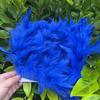 1M Blue Turkey Feather Trim For Crafts Diy Wedding Dress Party Accessory Carnival 10-15Cm Plumas Ribbon Skirt Sewing Decoration