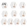 Home Organization Hooks Acrylic Adhesive Hooks, Hexagonal Wave Shape, No Drilling Easy Hexagon Installation Hook, Modern Style Clear for Bathroom