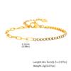Fashion Elegant Zircon Charm Bracelet for Women Minimalist Heart Gold Color Thin Link Chain Bracelet Stainless Steel Jewelry Set