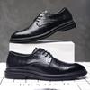 Casual Men Shoes Fashion Brogue Patent Leather Shoe Man Lace Up Oxford Dress Shoes Elevator Formal Wedding Shoes Men