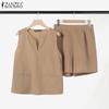 Women Sleeveless Tank Tops and Shorts Summer Two Piece Suit Sets