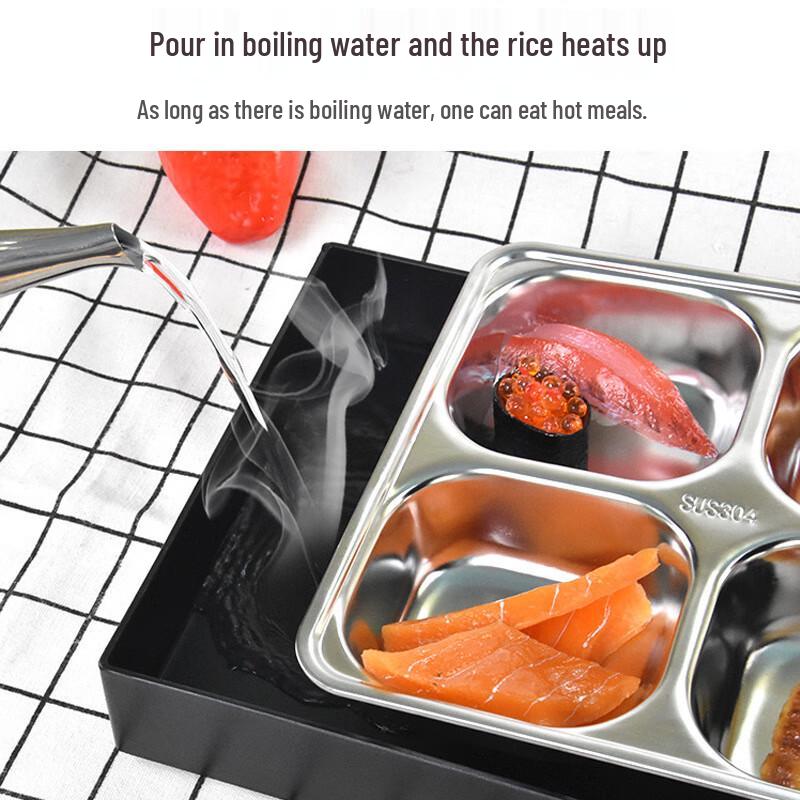 304 Stainless Steel Divided Lunch Box