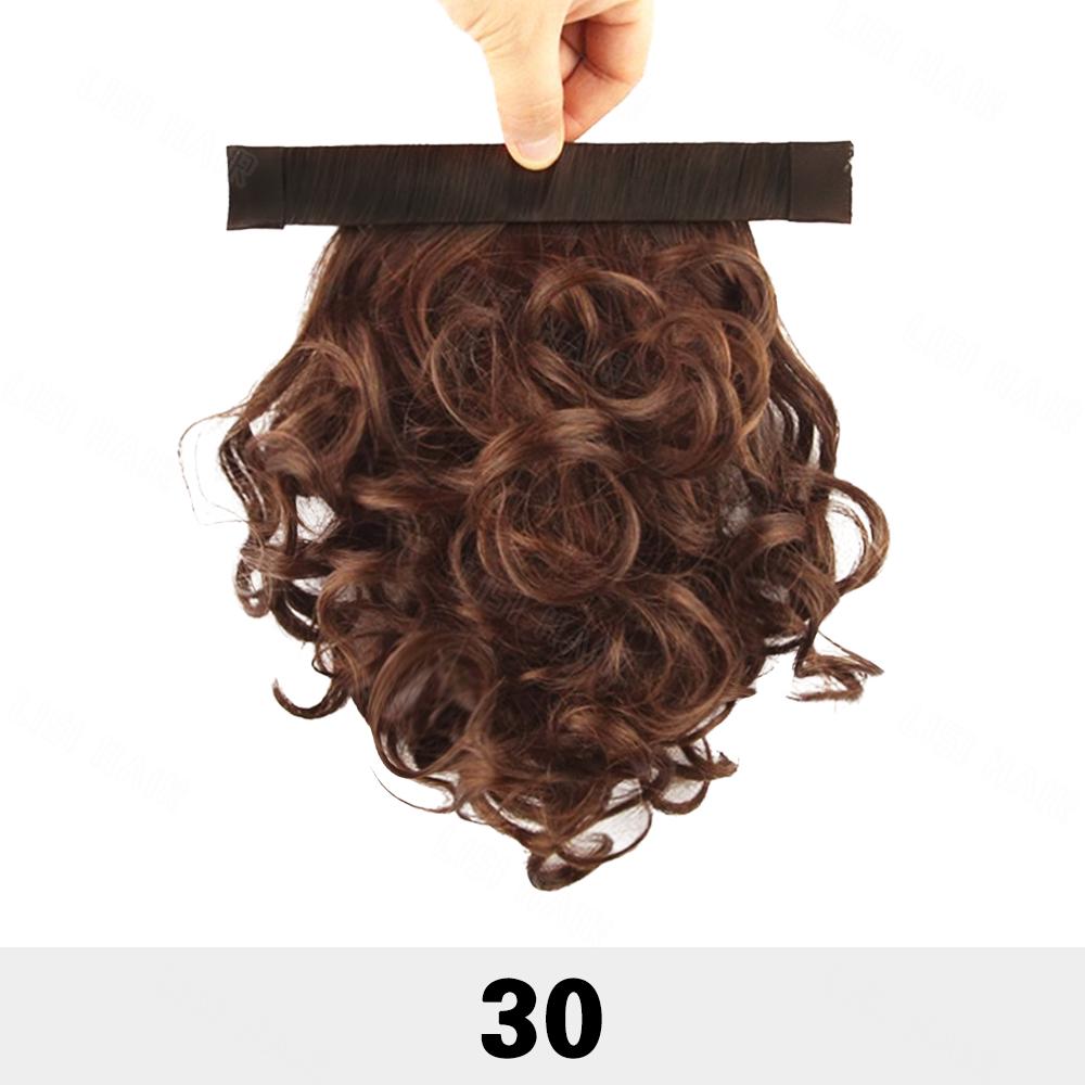 MISS WIG Extension Coda di Cavallo Sintetica Corta Riccioluta Ondulata Clip In Avvolgente la Coda di Cavallo per Donne