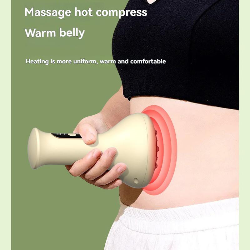 Rechargeable Hot Compress Abdominal Massager Negative Pressure Hot Compress Meridian Scraping Cupping Portable Arm and Leg Massa