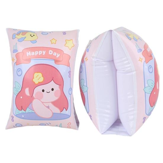 1 Pair Kids Swim Arm Floaties Dual Airbags Inflatable Swimming Armbands Professional Adults Kids Swimming Learner Aid Accessories