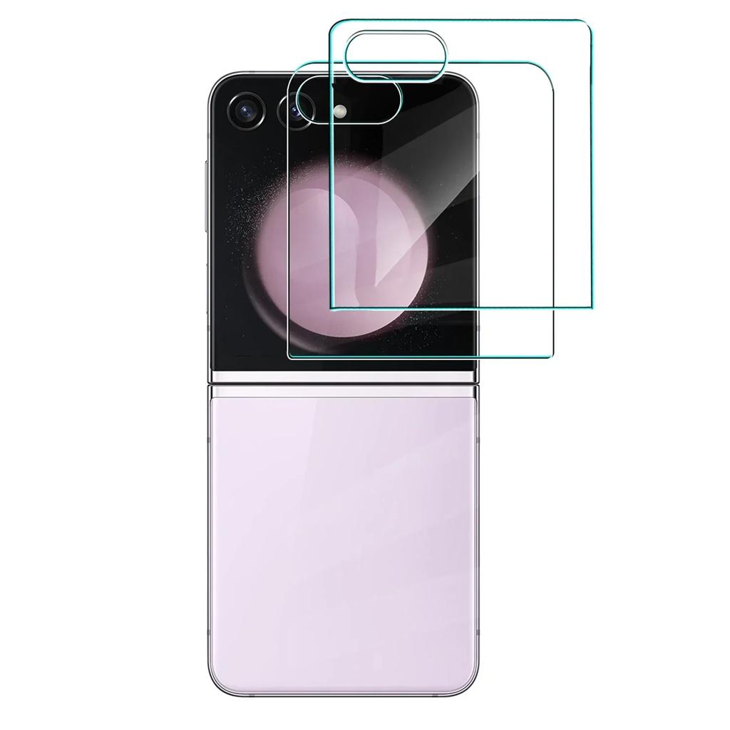 Upgrade 9H Tempered Glass Front Screen Protector Anti-Scratch Back Glass Protective Films for Samsung Galaxy Z Flip 5 5G Z Flip5