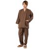 Tsumugi Plain Colors [Ai Ai] Samue, Honkurume-ori, (6 Available) (LL, Brown)