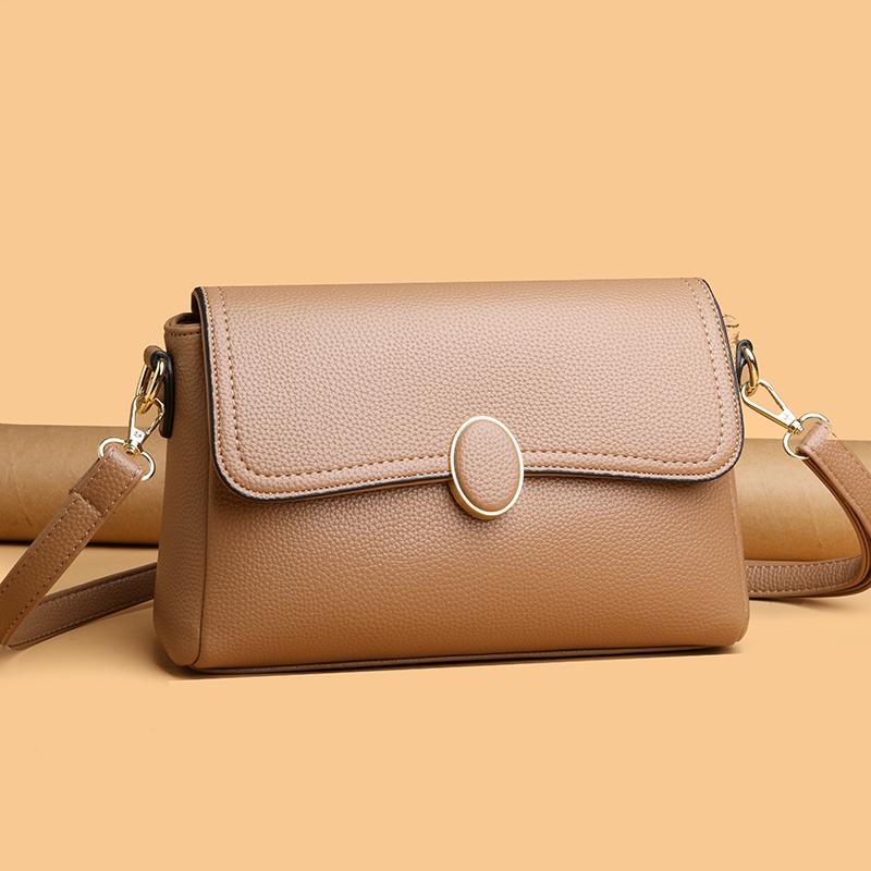 Trendy Faux Leather Crossbody Bag for Women Multi-pocket Cellphe Purse Ladies Shoulder Messenger Bag Waterproof Daily Use Bag