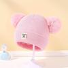 New Cute Beanie Cap Autumn Winter Knitted Pullover Hat Toddler Thicken Ear Protection Cap