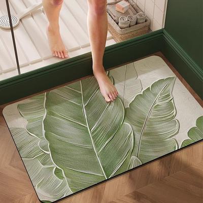 Diatom Mud Absorbent Quick Drying Floor Mat for Bathroom Entrance, Anti Slip Floor Mat for Bathroom, and Anti Fall Toilet