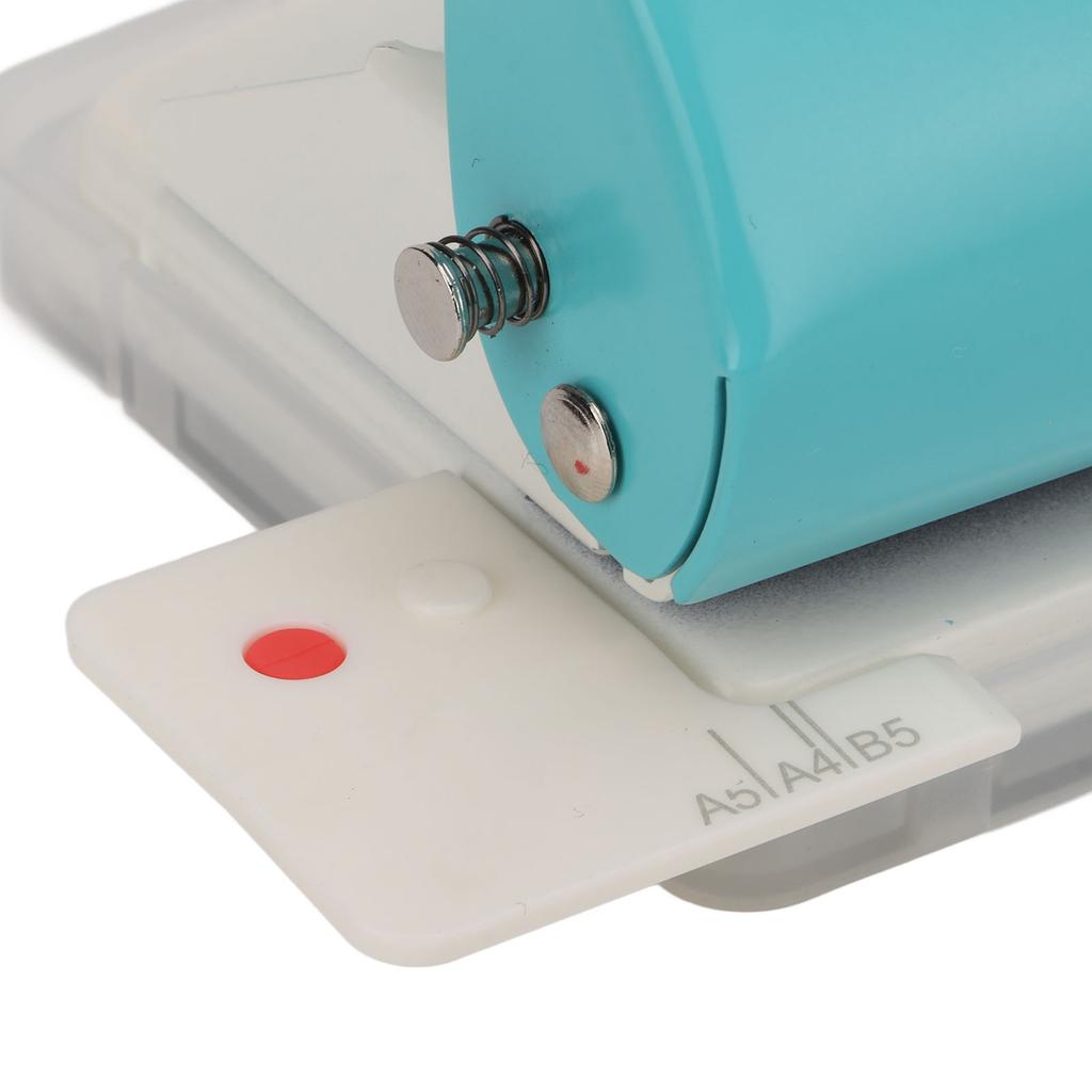 Hole Punch Metal Body Incisive Plastic Bottom Pad 10 Holes Handheld Paper Punch for Bookbinding Documentation